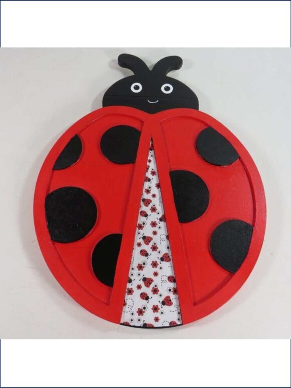 Ladybug 1/4" thick wood wall decor dimensional 13" tall